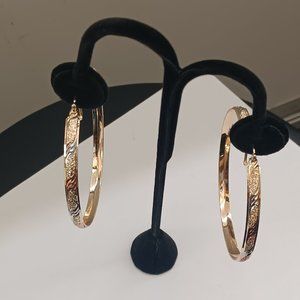 Brazilian Gold Plated Hoop Earring